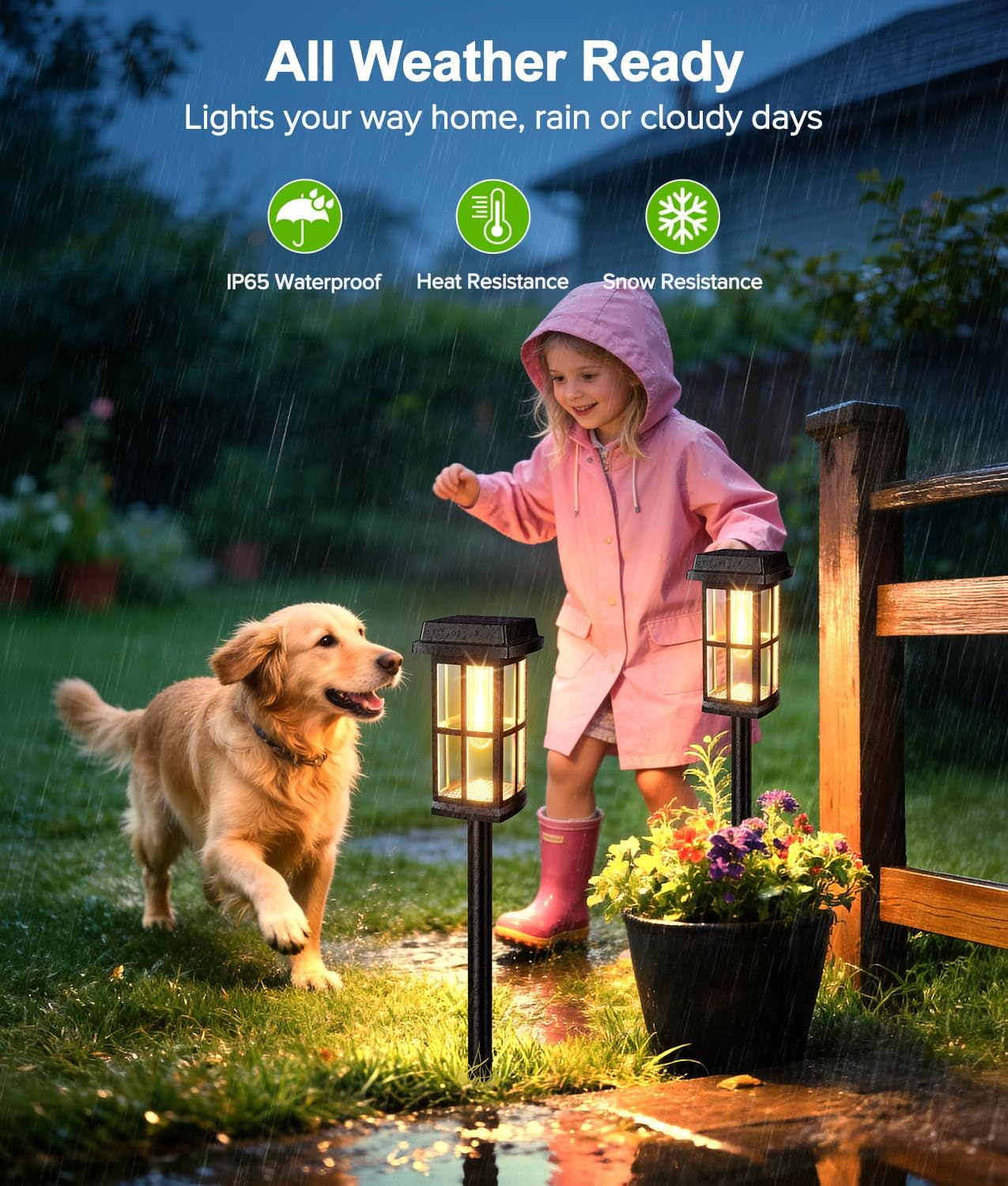 Ahaorigin 8 Pack Solar Pathway Lights Outdoor, 2 Lighting Modes Waterproof Solar Lights Outdoor, Brighter Up to 15Hrs Outdoor Path Lights for Yard Garden Walkway Driveway Sidewalk