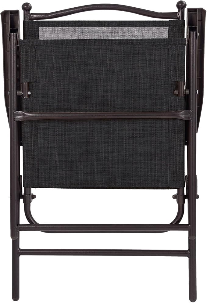 Giantex Set of 2 Patio Folding Chairs, Outdoor Patio Dining Chairs w/Armrest - Image 6