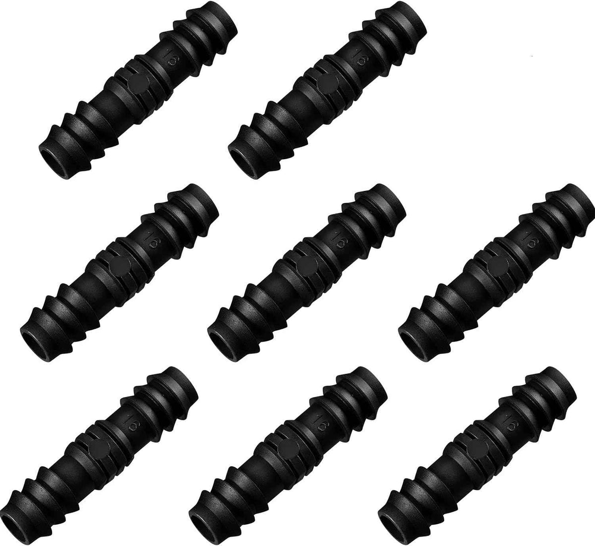 Maitys 8 Pcs 1/2 Inch Soaker Hose Connectors for Drip Irrigation,Elbow | Soaker Hose Repair Kit, Barb Inline Coupler, Plastic Durable, Fits Pipes with an Inner Diameter of 13 Mm, Easy to Install