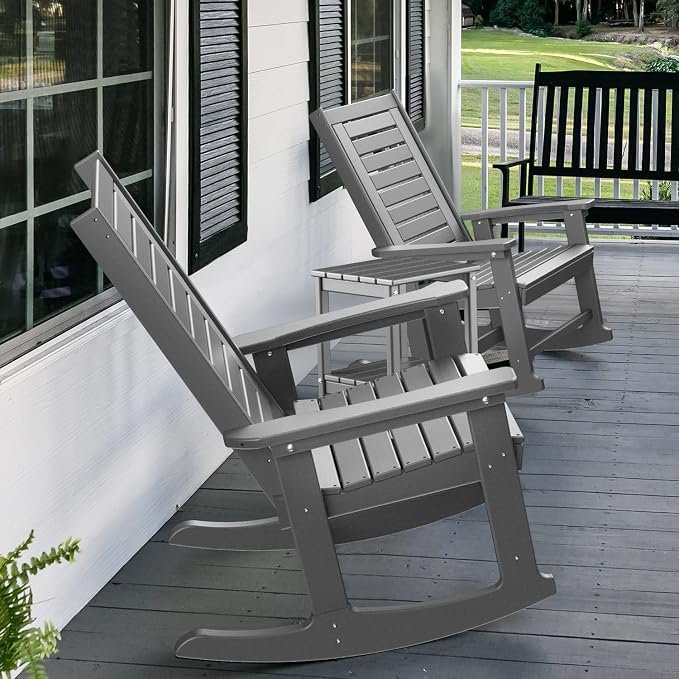 GREENVINES Outdoor Rocking Chair Set | 3-Piece | 2 Rocking Chairs - Image 6