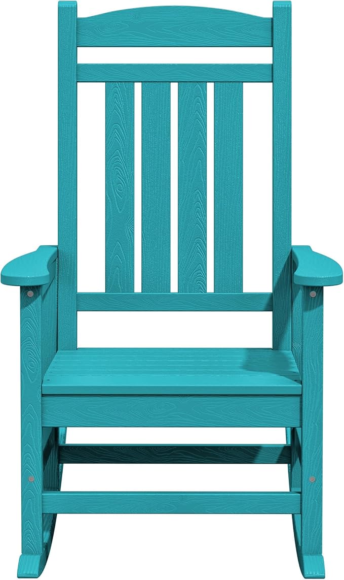 KINGYES Outdoor Rocking Chair Set of 2, High Density Polyethylene Patio Rocking - Image 9