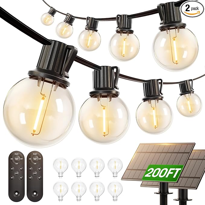 addlon 200FT Solar String Lights Outdoor Waterproof by addlon