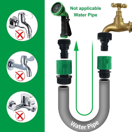 16 PCS Plastic Garden Hose Quick Connect Fittings, 3/4-Inch | Male and Female Fitting, Hose End Adapters, For Watering Systems, Sprinklers, and Drip Irrigation, Set of 4