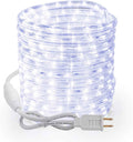Brizled Cool White Rope Lights Connectable, 18ft 216 LED Rope Light Outdoor | 120V ETL Certificated Plugin Christmas Tube Light; Indoor Outdoor Clear PVC Tube Waterproof for Tree Patio Xmas Camping Decor