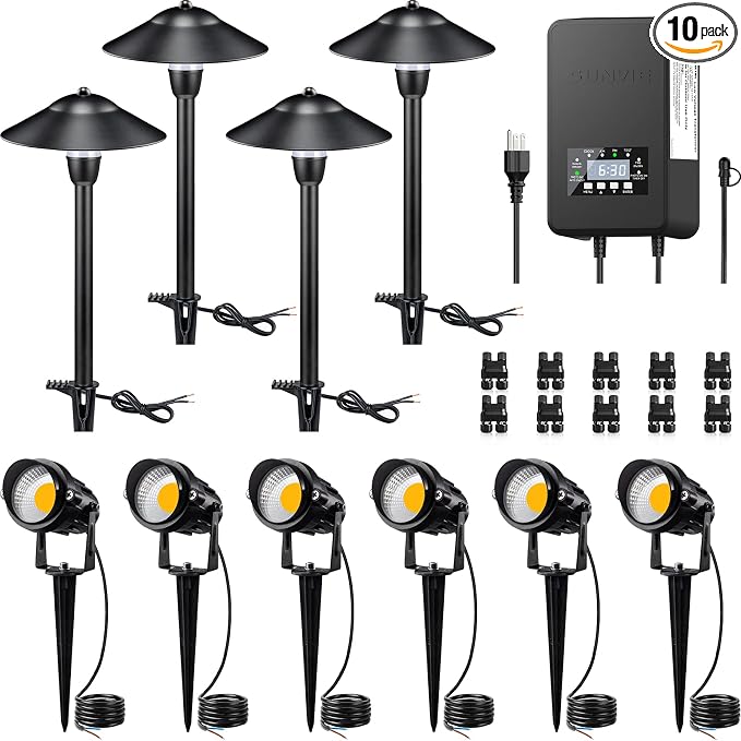 SUNVIE LED Landscape Lighting Kit Low Voltage Landscape Lights by SUNVIE