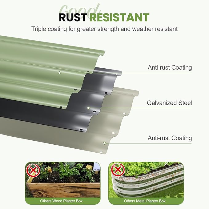5-in-1 Adjustable Raised Garden Bed Kit | Galvanized Planter Boxes - Image 5