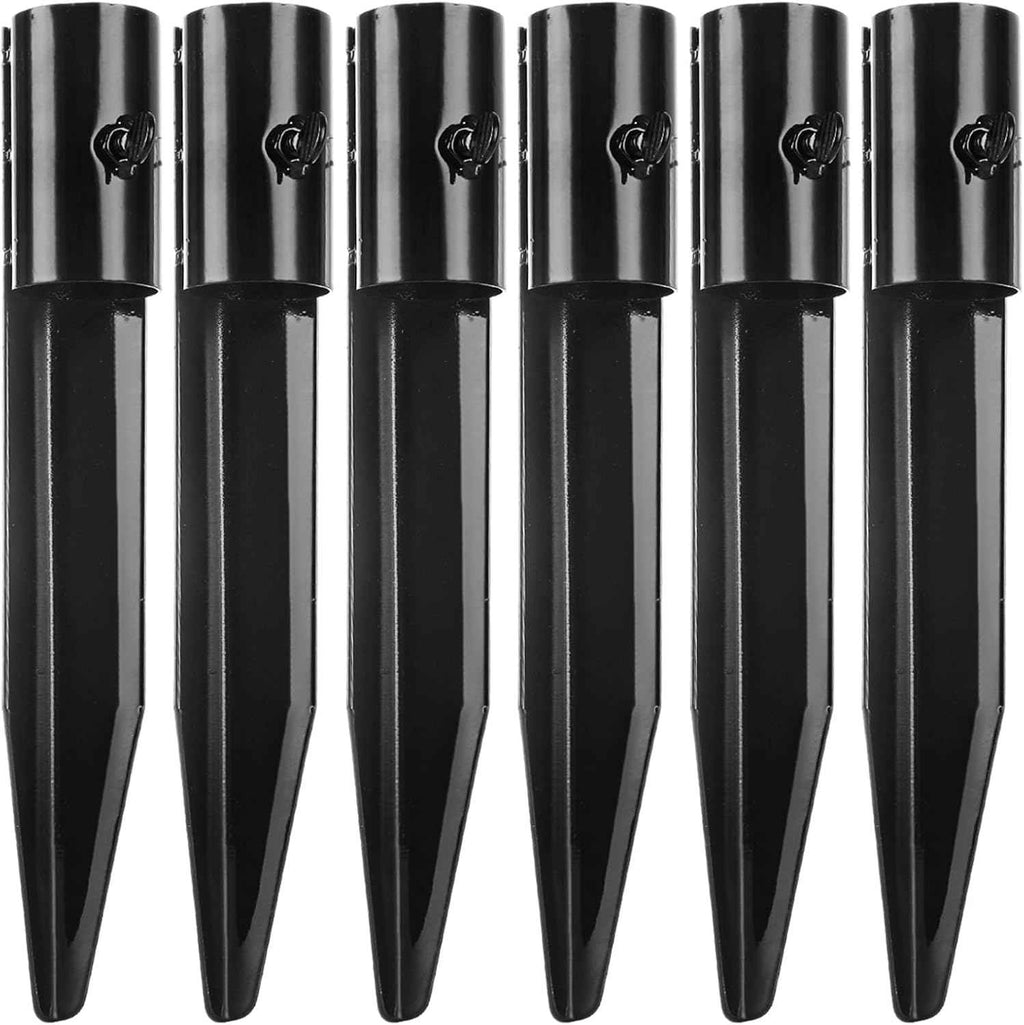 CYEAH 6 Pack Metal Stakes Solar Lights Replacement Spike, 10 in Steel Torch Stand Stakes for Tiki Torches, Freestanding Poles and Solar Lights, Outdoor Light Stakes Garden Stakes for Lights