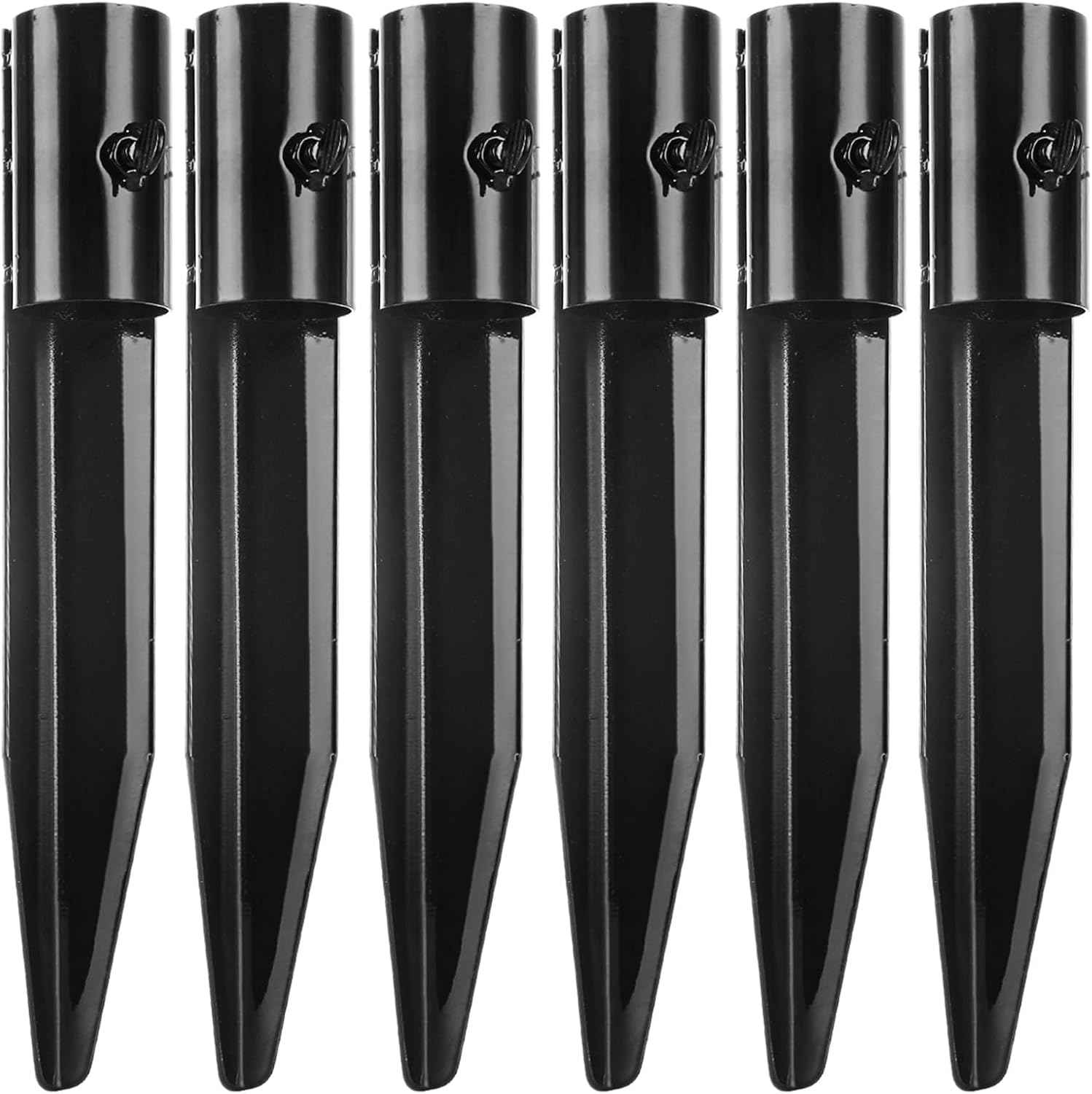 CYEAH 6 Pack Metal Stakes Solar Lights Replacement Spike, 10 in Steel Torch Stand Stakes for Tiki Torches, Freestanding Poles and Solar Lights, Outdoor Light Stakes Garden Stakes for Lights