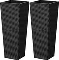 Greesum 24 Inch Tall Plastic Planters, Detachable Inner Pot & Drainage Holes by Acurax