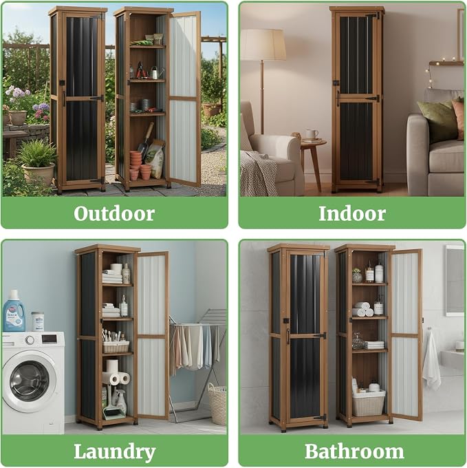 62" H Outdoor Corner Storage Cabinet - Image 3