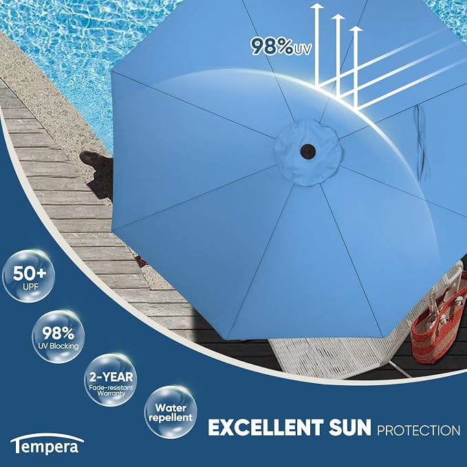 Tempera Patio Market Outdoor Table Umbrella - Image 3