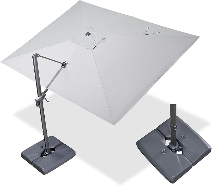 PURPLE LEAF 9' X 11.5' Rectangle Cantilever Umbrella by Unknown