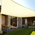 LOVE STORY Custom Size 9'x18' Butter Cream Sun Shade Sail Rectangle UV Block by LOVESTORY