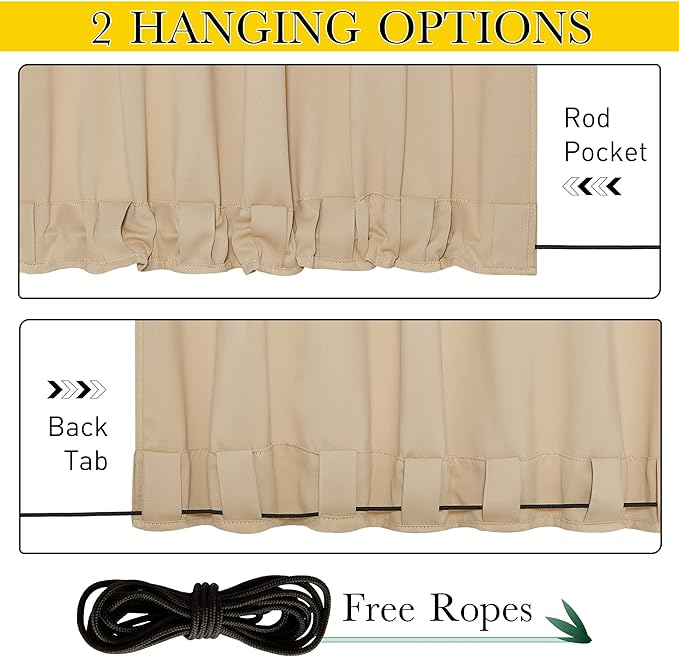 NICETOWN 2 Panels Weighted Blackout Curtains - Image 5