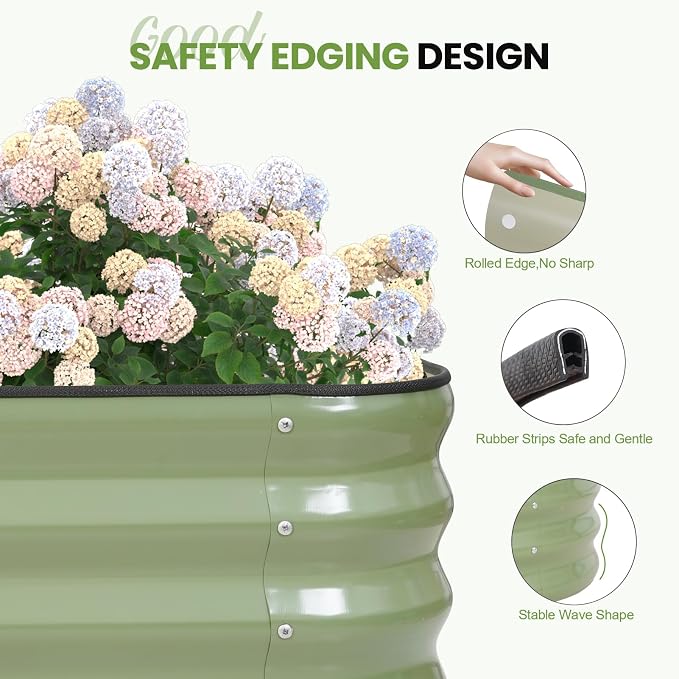 G GOOD GAIN 4-in-1 Adjustable Raised Garden Bed Kit | Galvanized Planter Boxes - Image 5