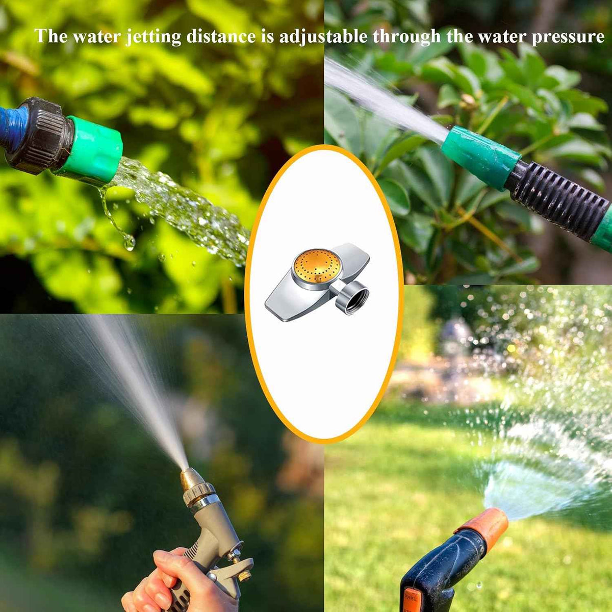 360 Degree Metal Spot Sprinkler,Small Sprinkler Garden for Small Areas | Lawn Sprinklers for Yard Circle Pattern with Gentle Water Flow Garden Watering (1, Yellow)