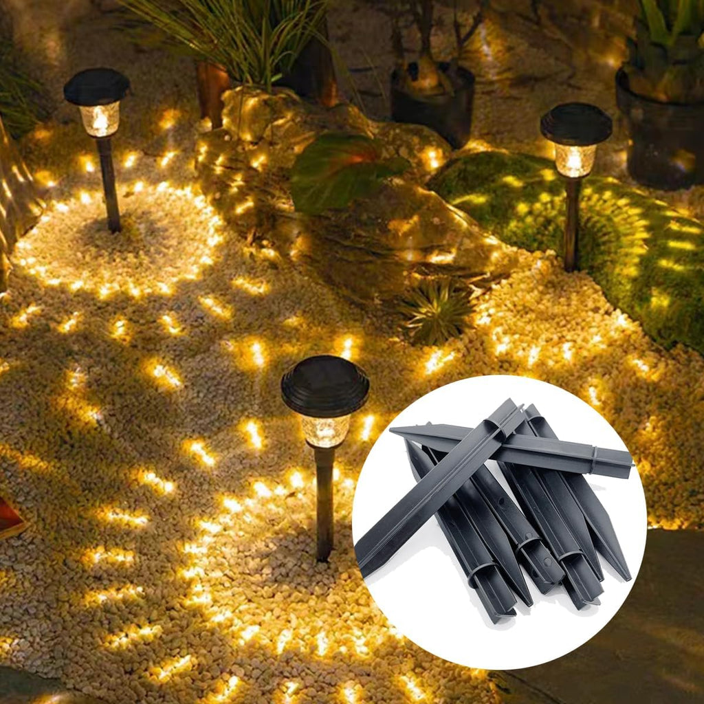 8pcs Landscape Light Stakes Plastic Ground Spikes ABS Ground Spikes Solar Lights Replacement Stakes Garden Lights Landscape Security Light 8.25 Inch