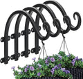 4 Pack 12Inch Plant Hanger, Sturdy Hanging Plant Bracket Hooks Outdoor by Acteomsly