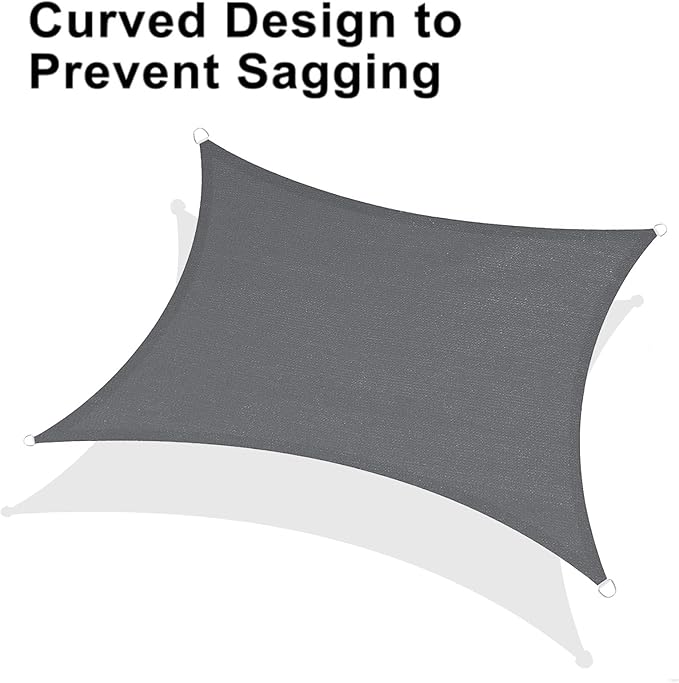 LOVE STORY Custom Size 6'x9' Dark Grey Sun Shade Sail Rectangle UV Block Canopy - Image 6