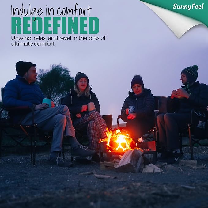SUNNYFEEL Heated Camping Directors Chair, Heavy Duty, Oversized Outdoor - Image 3
