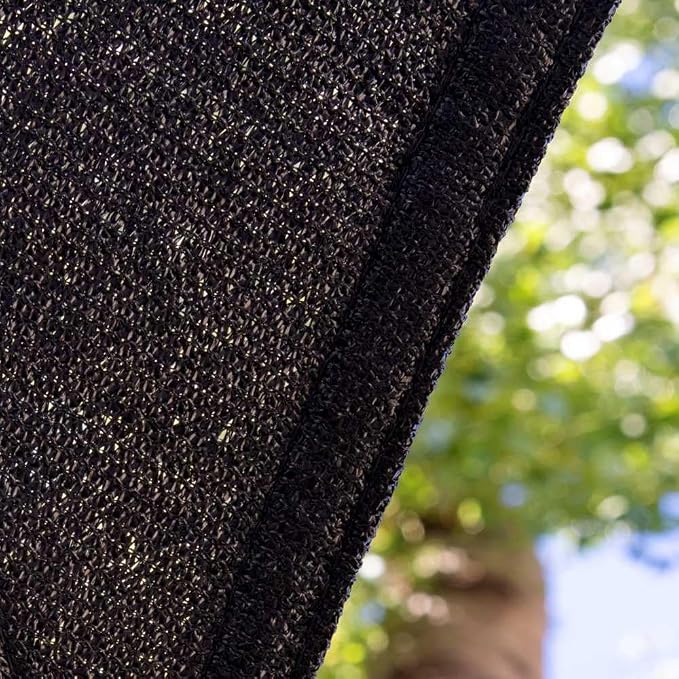 Amgo Custom Size 24' x 24' x 33.9' Black Right Triangle Sun Shade Sail UPF50+ - Image 9