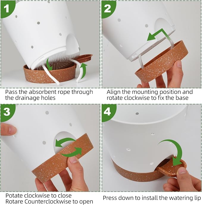Orchid Pots with Holes, 6 Inch Self Watering Orchid Pot 3 Pack Plastic Plant - Image 4