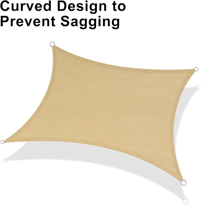 LOVE STORY Custom Size 5'x10' Sand Sun Shade Sail Rectangle UV Block Canopy - Image 6