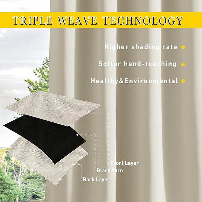 NICETOWN 2 Panels Outdoor Curtains - Image 5
