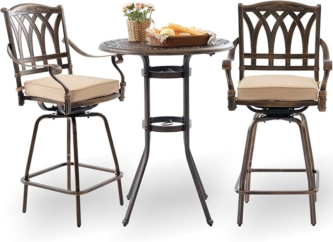 Bar Height Outdoor Table and Chairs by Attliahome