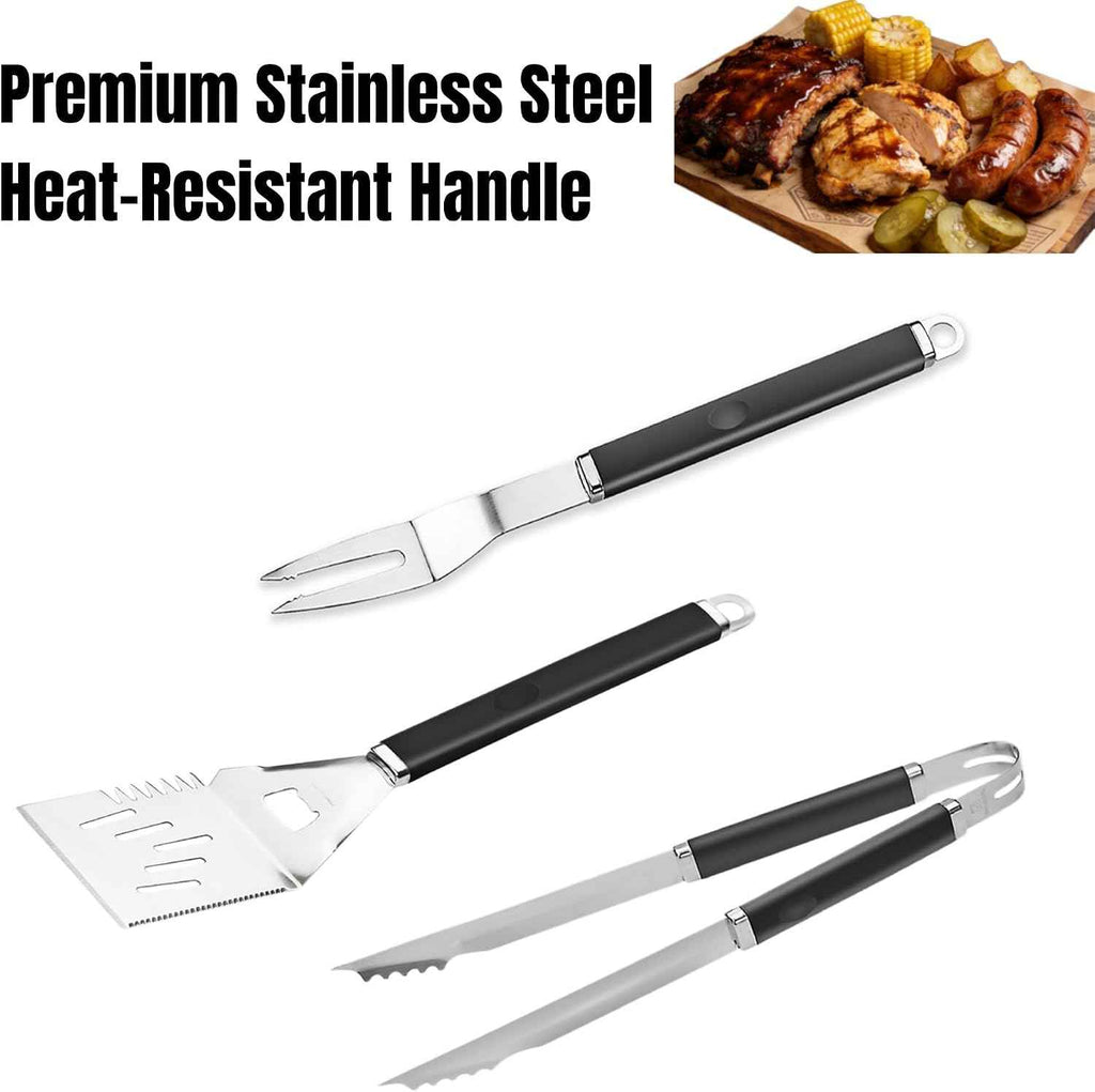 18-Piece BBQ Grill Tools Set, Heavy Duty Stainless Steel Grilling & BBQ Accessories, for Dad, for Mom, Birthday Gifts for Men, Outdoor Grill Kit with Storage Box