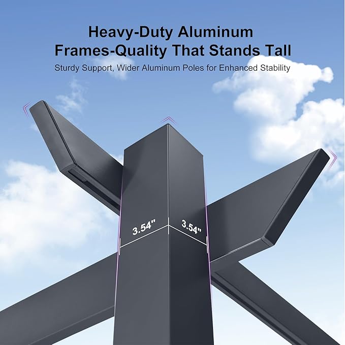 PURPLE LEAF 10' x 13' Aluminum Outdoor Pergola Wind-Resistant Retractable - Image 6