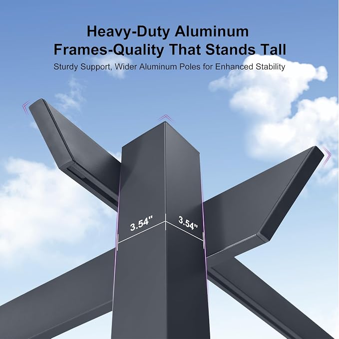PURPLE LEAF 10' x 10' Aluminum Outdoor Pergola Wind-Resistant Retractable - Image 6