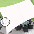 LOVE STORY Rectangle 6'x8' Waterproof Sun Shade Sail Canopy UV Block by LOVESTORY