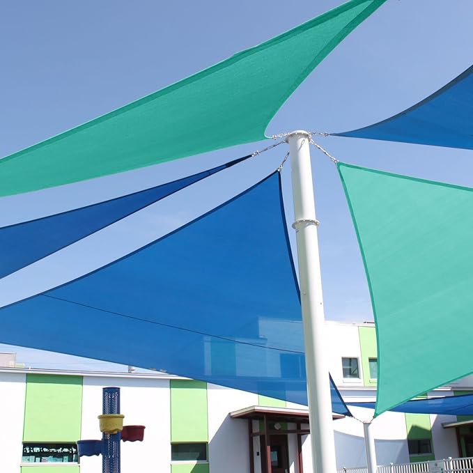 E&K Sunrise 13' x 13' x 13' Sun Shade Sail Triangle Canopy Shade Cover UV Block - Image 8