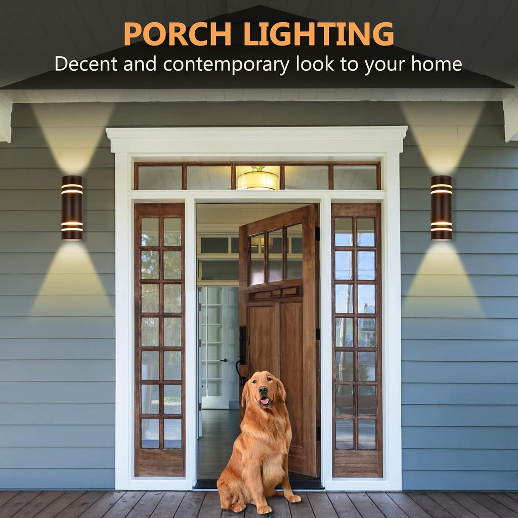 Housen Solutions Outdoor Light Fixture, IP65 Waterproof Exterior Lighting Fixtures, Oil Rubbed Bronze Aluminum Porch Lights for House Garge
