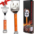 2 PCS Grilling Accessories Birthday Gifts for Men,Dad Funny Grill Tools Set | Heavy-Duty Stainless Steel 7-1 Grill Spatula & 5-1 Fork BBQ Tool Set with Wooden Handles,BBQ Accessories for Outdoor Grilling