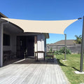 SUNNY GUARD Custom Size 7'x9' Butter Cream Sun Shade Sail Rectangle UV Block by SUNNYGUARD