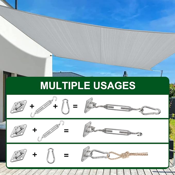 YOFIT 40 Pcs Shade Sail Hardware Kit, 5 Inch Outdoor Sun Sail Accessories - Image 5