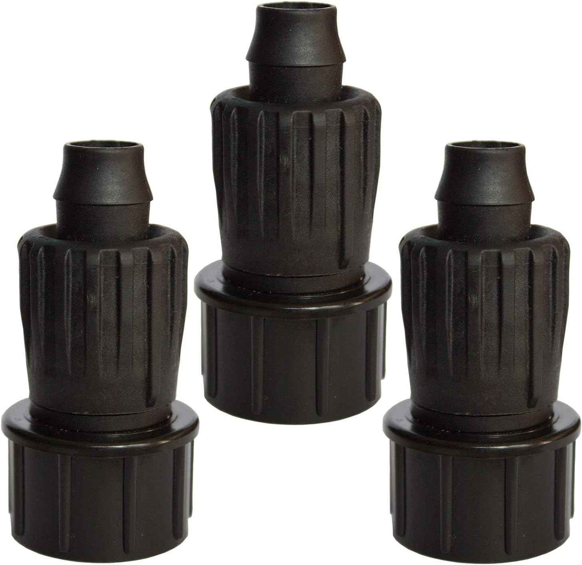 3-Pack 1/2 Inch Drip Irrigation Tubing to Faucet/Garden Hose Adapter - Reusable Connector Fittings for Most Rain Bird, Orbit, Dig, Toro 1/2 or 5/8 Tubing x 3/4" FHT