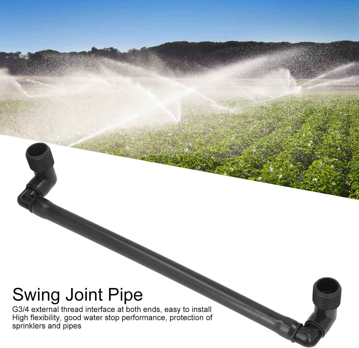 Garden Lawn Irrigation Swing Joints Pipe 5PCS G3/4 External Thread Swing Joint Pipe Rotatable Swing Joint Assembly Lawn Irrigation Tool, Rotatable Support Arm Sprinkler Fittings