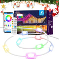 100ft Permanent Outdoor Lights for House, Smart RGB+IC Seasonal Decor | IP67 waterproof, app & remote control, 75 scene modes, 16M RGB+IC colors, warm & cool white, music sync, timer, holiday decor
