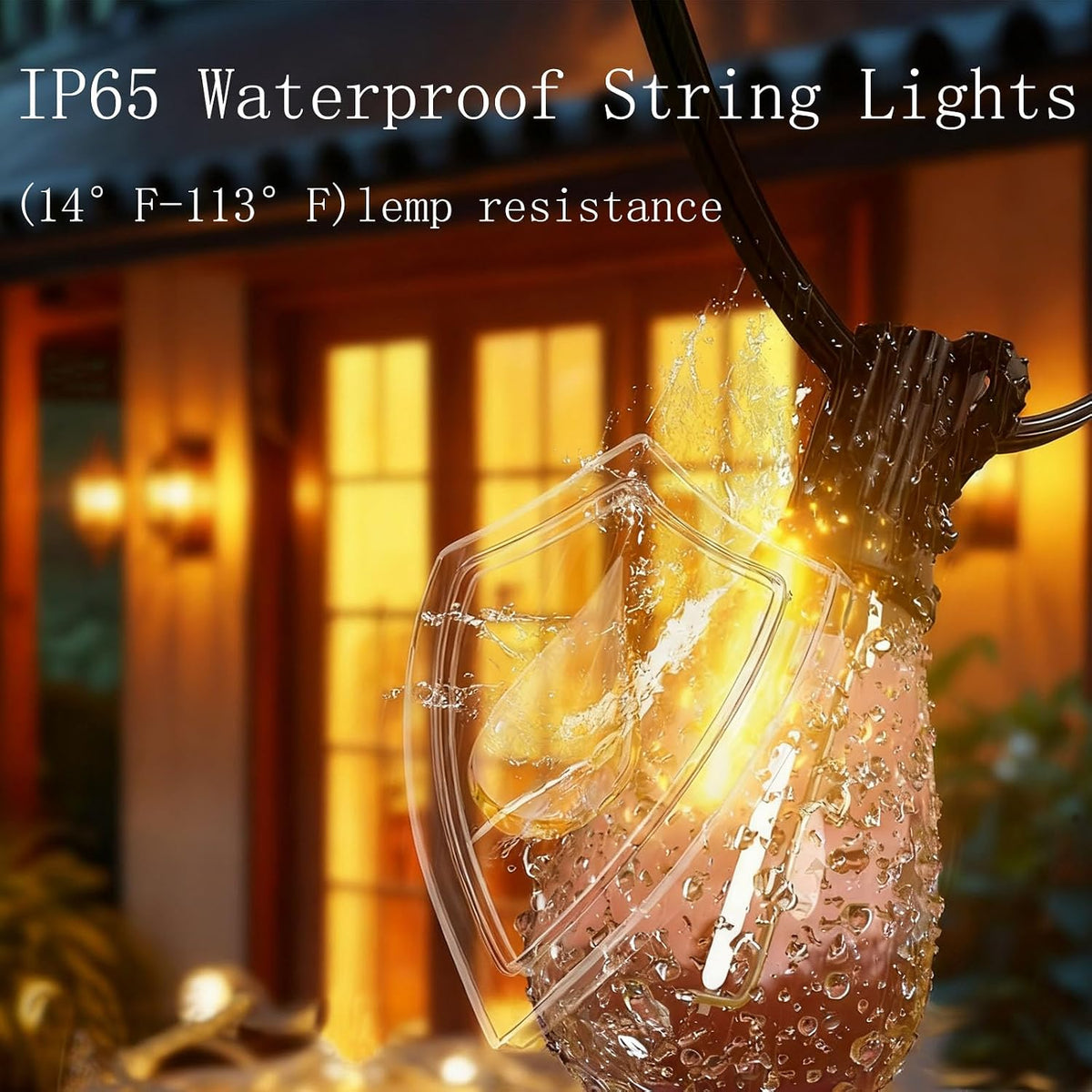 REEMEER 120FT Outdoor String Lights, Ultra Long Waterproof 30+2 Shatterproof Bulbs Led Outside Patio Lights for Porch Deck Garden Backyard Balcony Wedding Party Decor