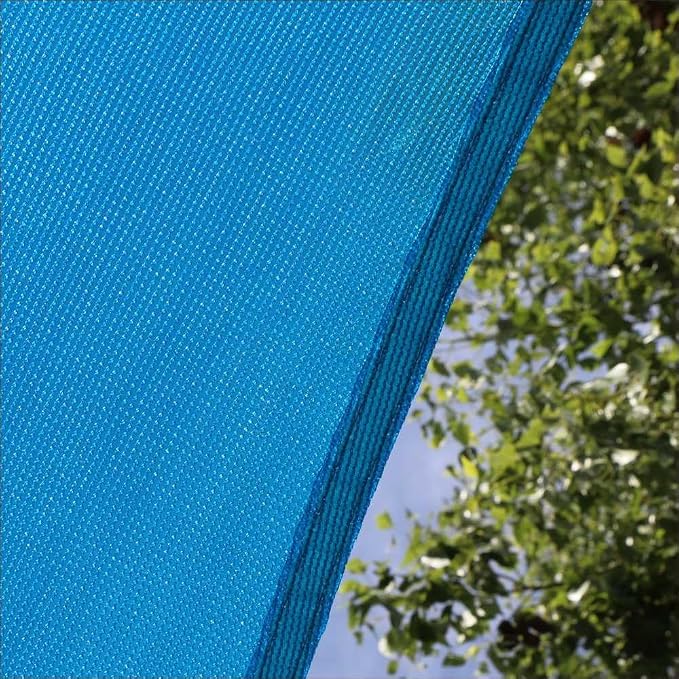 Amgo Custom Size 7' x 12' x 13.9' Blue Right Triangle Sun Shade Sail Order to - Image 8
