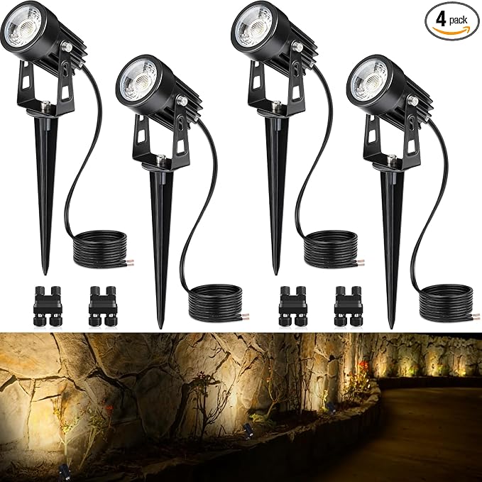 SUNVIE 3W Low Voltage Landscape Lighting LED Landscape Spotlights by SUNVIE