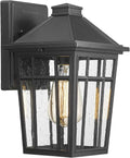 Darkaway Outdoor Sconce Lights Wall Light Fixtures, Front Porch Light Outdoor Wall Anti-Rust Waterproof Aluminum with Glass Exterior Light Fixture for Patio, Yard, Doorway, Garage(1 Pack, Black)