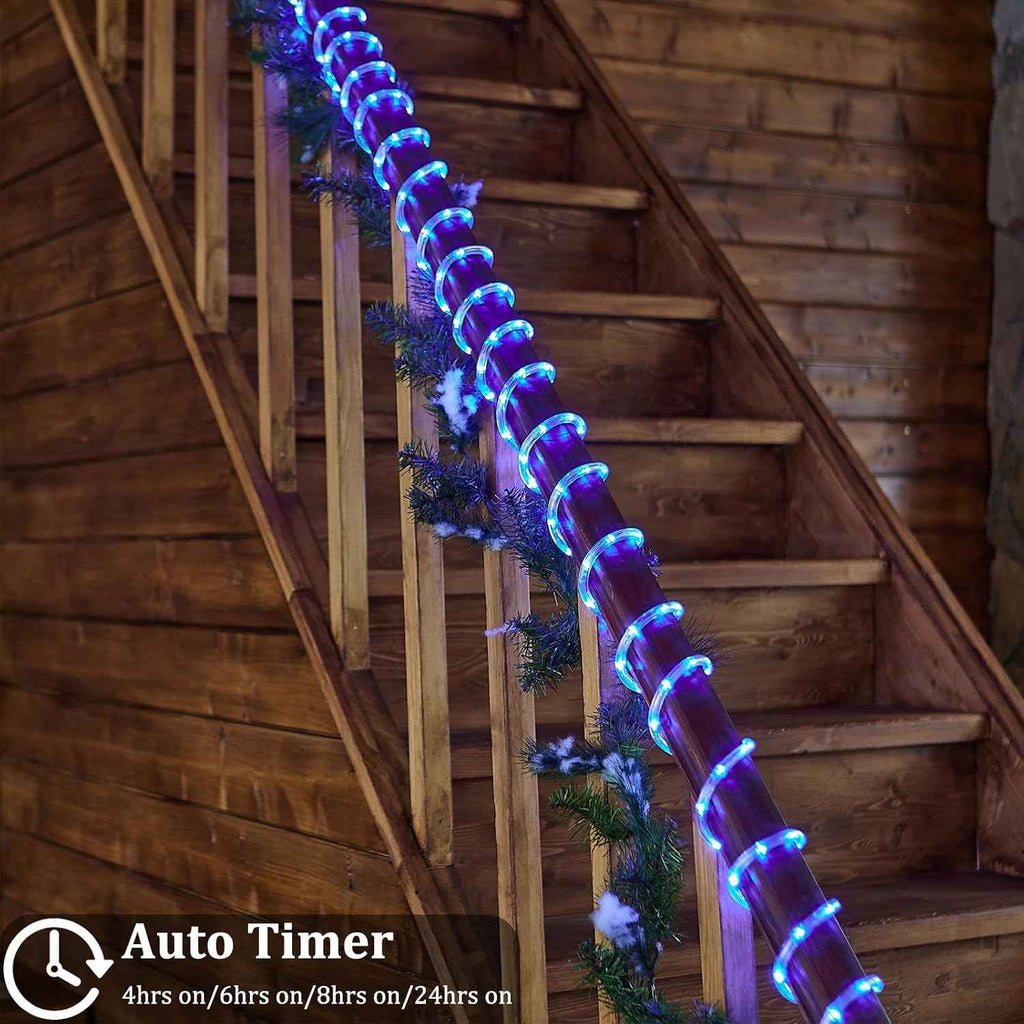 33FT 100 LED Rope Lights for Outside, 16 Colors Waterproof String Lights with Plug & Remote, Multicolor Twinkle Fairy Tube Lights for Indoor & Outside Camping Garden Patio Party Christmas Décor