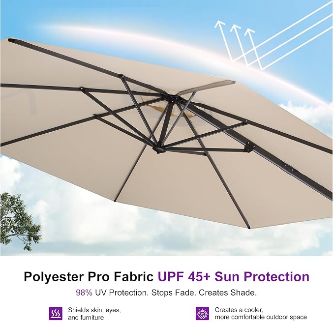 PURPLE LEAF 11 Feet Patio Umbrella - Image 6