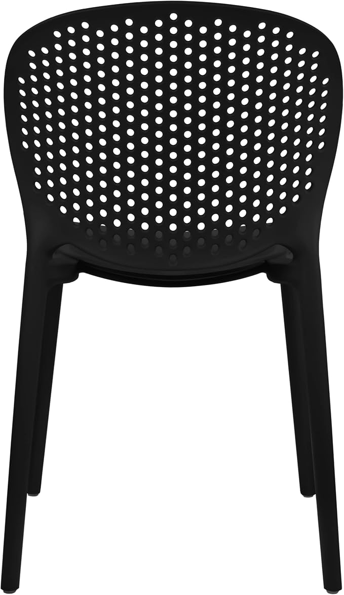 2xhome Set of 4 Patio Dining Chairs | Modern Stackable Outdoor Pool Side Chair - Image 10