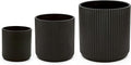 Amazon Basics Fluted Ceramic Round Planters by AmazonBasics