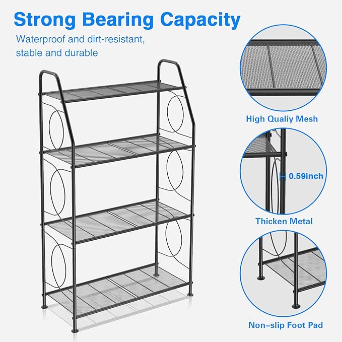 Plant Stand, 4 Tier Plant Shelf - Image 3